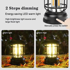 Camping <b>Lantern</b> Led Light Portable Outdoor Hanging <b>Lamp</b> For Tent Camping With Switch Control Plastic Body - Product Image 2