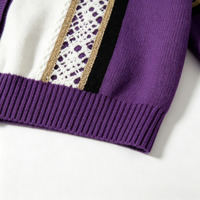 Cardigan en tricot ample pour femme grande taille, style vintage, ajouré en dentelle, coupe oversize