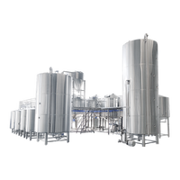 2000L 3000L 4000L 5000L 5 Cuves de brassage avec cuve de maintien de la mouture et cuve de liquide chaud, Équipement de brasserie de grande capacité
