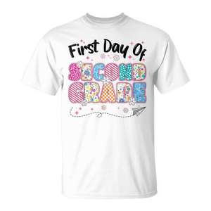 Camiseta del primer día de segundo grado para niñas, regreso a clases - Product Image 1