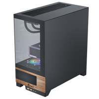 Boîtier PC KINPOWER en bois et verre trempé avec écran LCD, idéal pour le gaming, micro-ATX, maille, entièrement personnalisable – Nouveauté très prisée