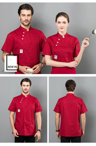 Restaurant Bar Uniformes Coton Professionnel Chef Manteau Uniforme De Chef Japonais Chef Uniforme Tops Tissé pour Hommes Clients' Logo - Product Image 6