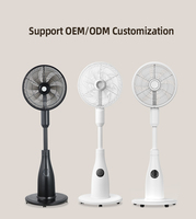 Ventilateur brumisateur réglable avec pince, 7 vitesses, rechargeable, avec lumière LED pour bureau, camping et usage extérieur