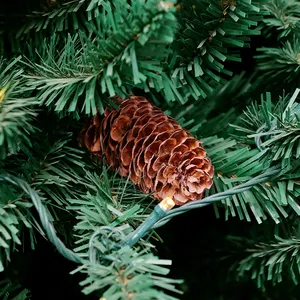 Puncak pohon Natal berengsel 7 kaki pohon Natal dengan lampu led termasuk perlengkapan dekorasi Natal tua albero di natale