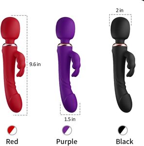 Vibratore impermeabile da 9.6 pollici strumento di piacere delle donne orecchie di coniglio 10 potenti modalità di ricarica rapida giocattoli per adulti macchina regalo popolare per - Product Image 6
