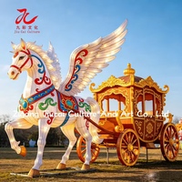 Riesige Pegasus-Kutsche Seidenlaterne Märchenhafte Festival-Laterne für Freizeitparks, Feiertage und Einkaufszentren-Dekoration
