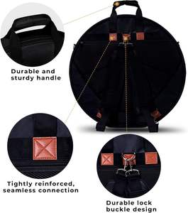 Muestra gratis Cymbal Bag con rueda, doble capa 22 '' - 24" Cymbal Case con divisores grandes de 6mm y tirador - Product Image 2