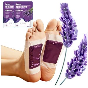 Patchs de Lavande Apaisants pour les Pieds : Soulagement de la Fatigue, Détoxification Profonde, Amélioration du <span class=keywords><strong>Sommeil</strong></span> Nocturne, Relaxation Corporelle, Soin des Pieds - Product Image 3