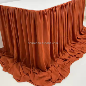 Falda al por mayor <span class=keywords><strong>para</strong></span> <span class=keywords><strong>mesa</strong></span> de boda Falda de <span class=keywords><strong>mesa</strong></span> de spa de gasa Falda de <span class=keywords><strong>mesa</strong></span> de algodón de poliéster - Product Image 6