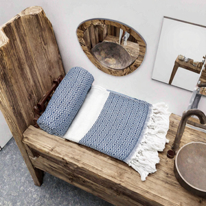 Toalla de playa turca de algodón con tejido de diamante, personalizada, 39x71 pulgadas, de secado rápido, Peshtemal, para resort y hotel, OEM ODM, toalla de playa de algodón. - Product Image 2