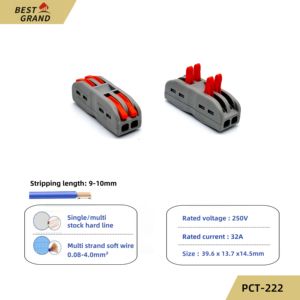 All'ingrosso compatto <span class=keywords><strong>2</strong></span>-in-<span class=keywords><strong>2</strong></span>-out morsettiera Push-In-out veloce Splicing connettori per cavi domestici facile terminale rapido - Product Image 3