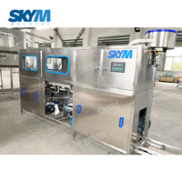 Machine de remplissage et de bouchage de seaux d'eau de 5 gallons, ligne de mise en bouteille d'eau pour barils de 20 litres, remplisseuse de bouteilles avec scelleuse
