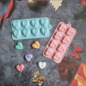 Khuôn tráng miệng silicon hình trái tim 8 khoang cho bánh <span class=keywords><strong>pudding</strong></span> sô cô la 110 kẹo cắm trong nhà bếp dụng cụ nướng nhựa dễ dàng - Product Image 1