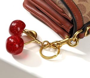 Glitter Bag Charm Cherry Bag Charm Cute Key Chains Cherry Purse Charms for Handbags Strawberry Keychain Mother's Day Gifts - Product Image 3