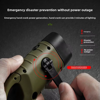 Linterna LED de Emergencia Portátil, Impermeable, de Doble Propósito, Multifuncional, con Carga Solar, Cuerpo de ABS, Gran Potencia