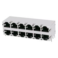 Muestra Gratuita de Conector Hembra PCB 8P8C, Conector Modular RJ45, Puerto Ethernet 2x4 Sin Magnético