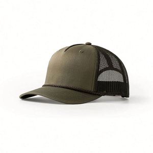 Casquette Trucker en Maille Vierge à 5 Panneaux Personnalisable, Profil Haut, avec Cordon, Vente en Gros - Product Image 5