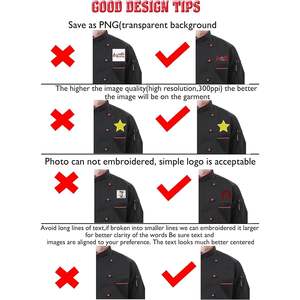 Chaqueta de Chef bordada personalizada, abrigo largo de cocina para restaurante, uniforme de Chef personalizado para Hotel, restaurante, cocina - Product Image 4