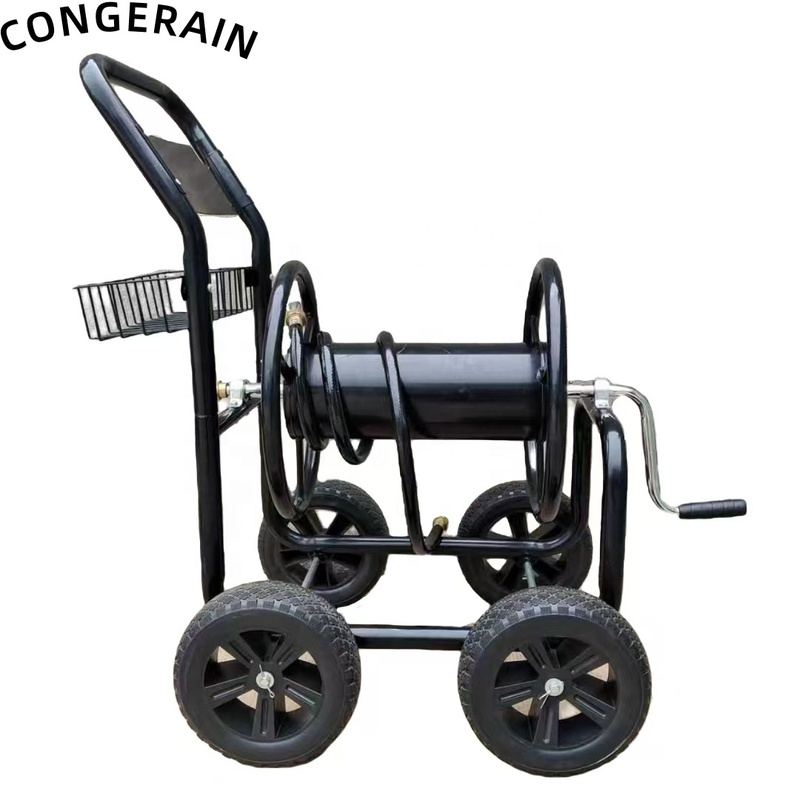 4 Wheel Steel Garden Hose Reel