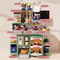 Ensemble de jouets de cuisine éducatifs en plastique pour enfants, ustensiles et vaisselle de simulation pour jeu d'imitation, vente en gros