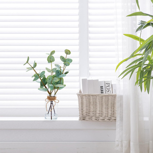 Planta Artificial de Lujo, <span class=keywords><strong>Eucalipto</strong></span> Morado de Doble Cara en Florero de Vidrio <span class=keywords><strong>con</strong></span> Agua Artificial Realista para Decoración de Bodas y Fiestas - Product Image 5