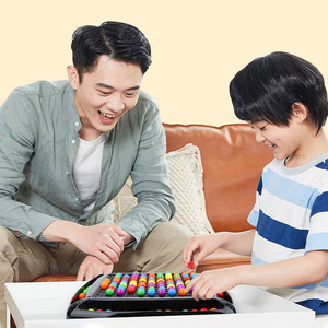Customized Fun Competitive Interactive Family Board Game <strong>Toy</strong> Chessboard 120pcs Color Matching Beads <strong>Rainbow</strong> Plastic Board EN71 - Product Image 3