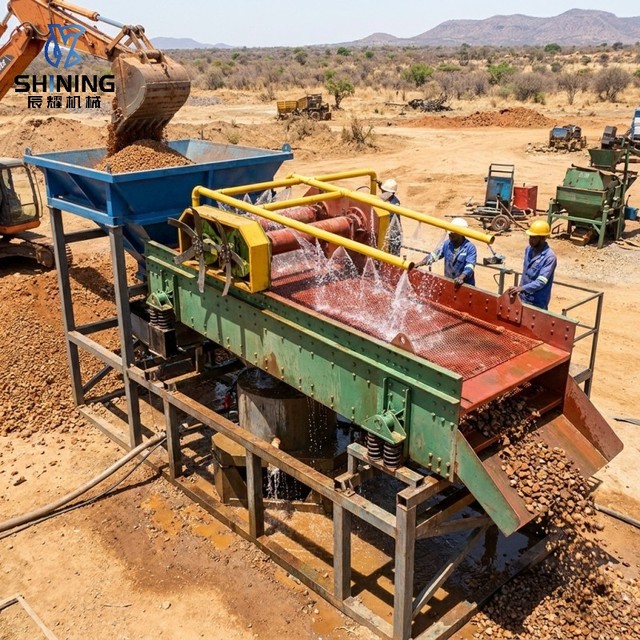 Africa Mining Linear Vibrating Screen 150tph Durable Gold Ore Separation Equipment for Alluvial Sorting