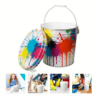 Seau en plastique de qualité supérieure de 5 L/1 gallon, de qualité alimentaire, résistant à l'huile, emballage en gros, conteneur en HDPE, seau à peinture, fûts