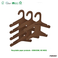 Cintres pour vêtements d'enfants en papier kraft écologique antidérapant et recyclable, en carton épais pour l'organisation des vêtements des enfants dans la garde-robe