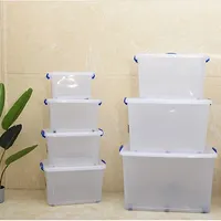 PP Grote Transparante Containers Clear Plastic Opslag Dozen en Bakken met deksel