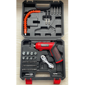 TOLHIT Mini <span class=keywords><strong>tournevis</strong></span> électrique 1,3 Ah, ensemble d'outils électriques de bricolage 45 pièces, perceuse-<span class=keywords><strong>visseuse</strong></span> à batterie 3,6 V CC, chargeur USB, sans fil industriel - Product Image 1