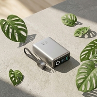 Mini station d'alimentation portable haute capacité avec câble intégré, écran TFT, chargeur de batterie au lithium, PD 65W, Power Bank 20000mAh