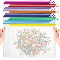 Pochettes zippées en maille PVC en gros, format A3, réutilisables, extra grandes, pour l'organisation