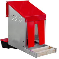 JH-Mech Plateau à œufs à compartiment unique avec design de toit incliné, entrée à volet rideau et languettes de fixation arrière pour élevage de poulets