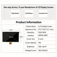 Layar LCD Antarmuka MIPI 9-inci YD 1024x600 IPS Kecerahan Tinggi (500cd/m) Layar untuk Kendaraan