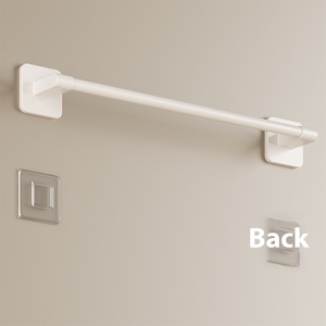 Portasciugamani da <span class=keywords><strong>bagno</strong></span> bipolo in plastica bianca monopolare per <span class=keywords><strong>ventosa</strong></span> a parete senza punzonatura per la parete del soggiorno - Product Image 1