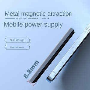 אולטרה דק <span class=keywords><strong>5000Mah</strong></span> סגסוגת אלומיניום סגסוגת אלומיניום בנק חשמל מגנטי 20wpd טעינה מהירה - Product Image 3