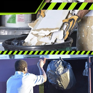 Sacs poubelles biodégradables, résistants, écologiques, avec cordon de serrage, compostables, noirs - Product Image 3