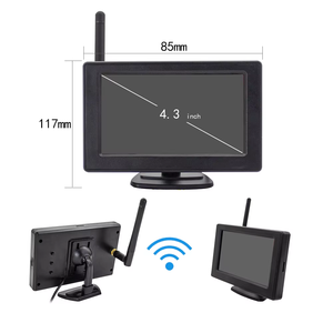 Kit de Cámara de Visión Trasera Inalámbrica de 4.3 Pulgadas con Ángulo Amplio de 120 Grados, Resistente al Agua IP67, Pantalla Dividida, Asistente de Estacionamiento LCD, Visión Nocturna de 10m - Product Image 4
