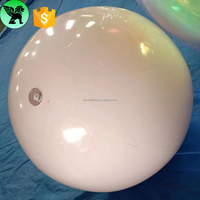 1m Sphère de ballon blanc pur Boule à miroir gonflable personnalisée Globe de décoration gonflable de scène de mariage pour événement A10777