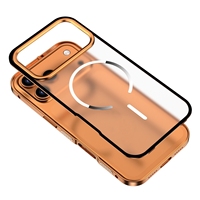 Coque de protection magnétique 2-en-1 en métal avec cadre pare-chocs en métal et dos en PC dépoli pour iPhone 17 Pro Max 17 Air, avec boucle élastique à ouverture rapide