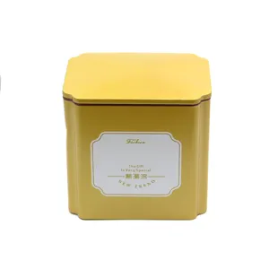 定制OEM茶咖啡存储罐罐带盖不规则茶袋罐包装金属罐容器
