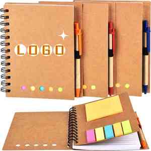 Customizable Wholesale Spiral <b>Notebook</b> <b>Set</b> with Sticky Notes Colorful Pocket <b>Notebook</b> for Office School Supplies - Product Image 1