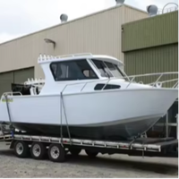 Bateau de pêche sportive et de loisirs en aluminium avec cabine fermée, soudé, 7,5 m (25 pieds), pour moteur hors-bord 250-350 CV, à vendre