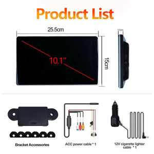 จอแสดงผลติดหลังเบาะรถยนต์ระบบแอนดรอยด์ ขนาด 9.0 นิ้ว IPS HD หน้าจอสัมผัส มองเห็นได้ในเวลากลางคืน แบ่งหน้าจอได้ กันน้ำ พร้อมกล้องมองหลัง AHD ADAS - Product Image 3