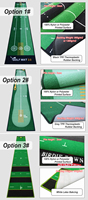 Tapis de golf Jackson, mini tapis d'entraînement intérieur en plastique vert avec grip en caoutchouc pour la pratique du putting au bureau