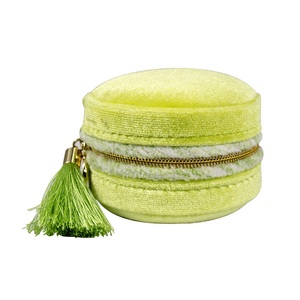 กล่องเก็บเครื่องประดับแหวนเด็กผู้หญิงน่ารักกำมะหยี่ขนาดกะทัดรัดคลาสสิกมีซิปปิดออกแบบนูนจัดเครื่องประดับ - Product Image 3