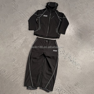 Custom Design Windproof Waterproof M Reflective Nylon Pants High Quality Straight Leg Trouser Windbreaker Track Nylon Pants <b>Men</b> - Product Image 4