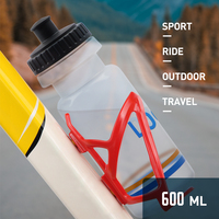 Bouteille d'eau de sport en plastique souple réutilisable sans BPA pour l'extérieur, le vélo de montagne, le cyclisme, anti-fuite, à presser, bouteille d'eau pour vélo