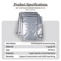 Sac à cordon en plastique givré/transparent de haute qualité pour marathon, salle de sport, voyage, pochette à chaussures imperméable en PE avec votre logo personnalisé